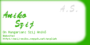 aniko szij business card