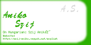 aniko szij business card